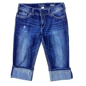 SILVER JEANS Suki Surplus Capris W31 Flap Pockets